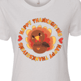 thumbnail image 4 of Inktastic Happy Thanksgiving with Cute Turkey Women's T-Shirt, 4 of 5