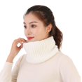 thumbnail image 1 of Reusable Scarf Women Winter Scarf Thick Knitted Warm Solid Color Windproof Elastic Anti-shrink Soft Lightweight Washable Neck Protection Heat, 1 of 8