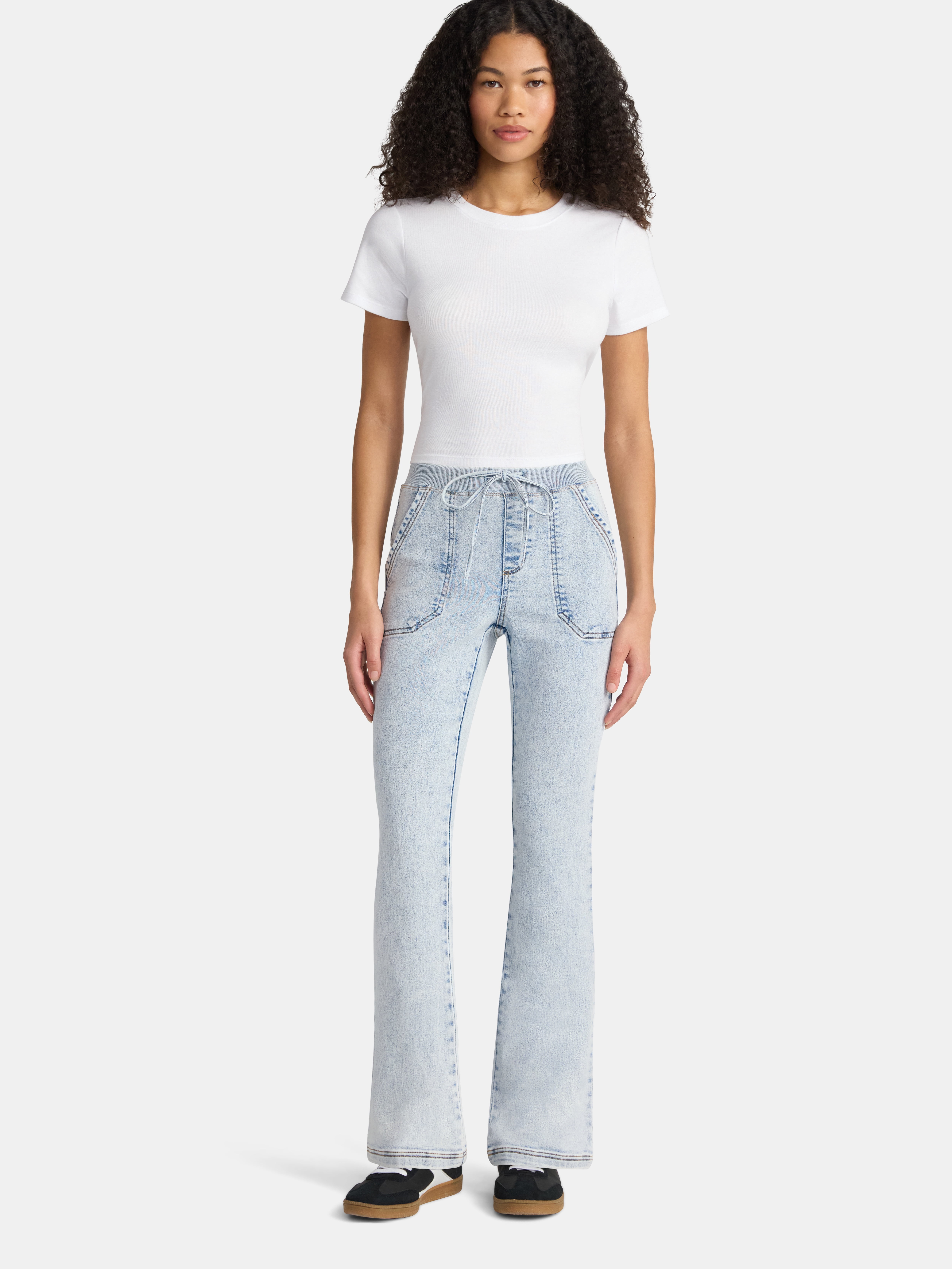 No Boundaries Rib Waist Boot Cut, Women's