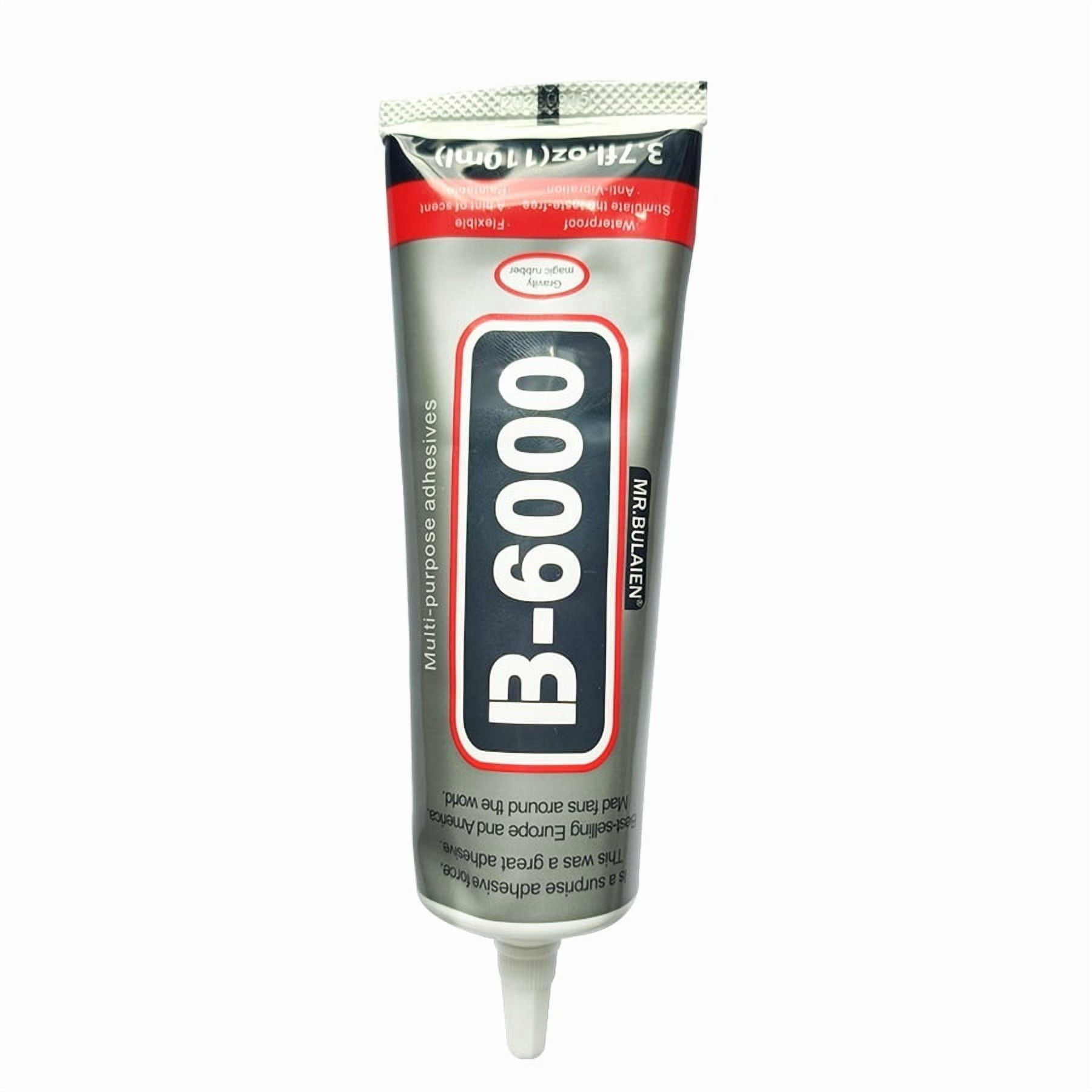 9 Count 110ml/3.7 Fl Oz B6000 Clear Multi-Purpose Craft Adhesive, Complete Kit with Dotting Pens, Wax Pencil & Tweezer for Jewelry DIY, Art Creation and Home Repair