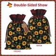 thumbnail image 2 of Rocae Flower (2) Print Christmas Drawstring Linen Gift Bag with Drawstrings Treat Bag Goody Present Bags for Christmas Party Favor, 2 of 8