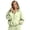 Light Green, variant on ZHOGXU Soft Womens Zip Up Hoodie Sweatshirt Solid Color Long Sleeve Tops Relaxed Fit Ribbed Cuffs With Pocket Workout Activities