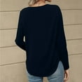 thumbnail image 5 of HUJlwoi Crewneck Sweatshirts Women Lightweight Solid Color Comfy Long Sleeve Pullover Tops Fall Fashion Clothes Winter Outfits, 5 of 6