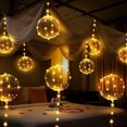 thumbnail image 5 of 6 unidades de globos brillantes, globos de helio transparentes de burbuja blanca cálida, luces de hadas compatibles con decoración navideña para fiesta de bodas de cumpleaños Afortunado Sencillez, 5 of 5
