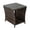 Brown, variant on Hassch Outdoor Side Table, Rattan End Table with Glass Top & Storage for Patio Porch Backyard Balcony,18.1"L x 18.1"W x 19.5"H, Brown