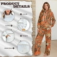 thumbnail image 5 of Garronmavis Camo Sweatsuits for Women Set 2 Piece Camo Hoodies Maple Leaf Print Sweatshirt and Pants Set for Women Lounge Sets Winter Spring Fall Outfits, Size L, 5 of 6