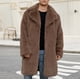 thumbnail image 4 of Kalauyu Men's Faux Fur Coat Winter Long Faux Coat Fluffy Thick Trench Coat for Men, 4 of 9