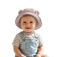thumbnail image 6 of PureCasa Baby Summer Sun Hat for 0-3 Years Infant Boys Girls Comfortable Breathable Outdoor Hat Toddler Cotton Bucket Hats with Straps, 6 of 7