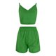 thumbnail image 5 of Chaleco Conjunto de pantalones cortos a juego para mujer Conjunto de pantalones cortos de 3 piezas Conjunto deportivo Traje de vacaciones de color sólido Cgtredaw Verde T XL para Mujer, 5 of 6