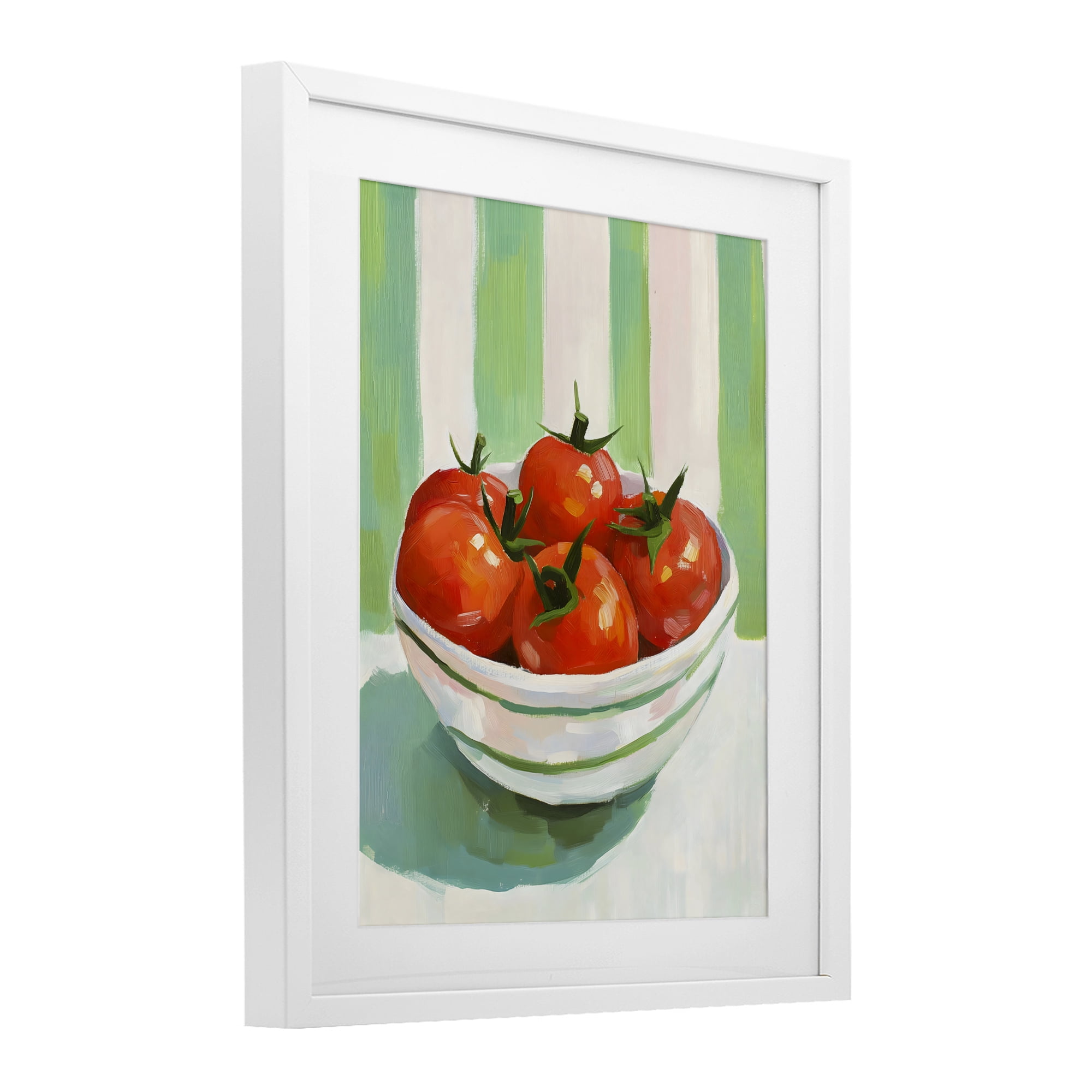 Stupell Industries Bowl of Fresh Tomatoes White Framed Print Under Glass, design by The Prints Vibe