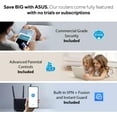 thumbnail image 5 of Restored : ASUS RT-BE92U BE9700 Tri-Band WiFi 7 Router, Supports New 320MHz Bandwidth & 4096-QAM, MLO, AI WAN Detection, AiMesh Support, Subscription (Refurbished), 5 of 6