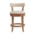 thumbnail image 5 of Hanover Swivel Counter Height Bar Stool - Weathered Brown and Beige - Set of 2, 5 of 10