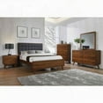 thumbnail image 6 of Dark Walnut Carson Carrington Queen Platform Bed for Elegant Bedroom, 6 of 11