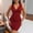 Red, variant on Solid Color Summer Dresses for Women V-Neck Midi Sexy Bodycon Dress Beach Sequins Fitted Waist Sleeveless Sundress M