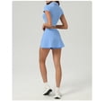 thumbnail image 6 of PISONIC 2 Piece Tennis Dress for Women High Waist Pleated Tennis Skirt with Shorts Short Sleeve Crop Golf Workout Skirts Sets, 6 of 6