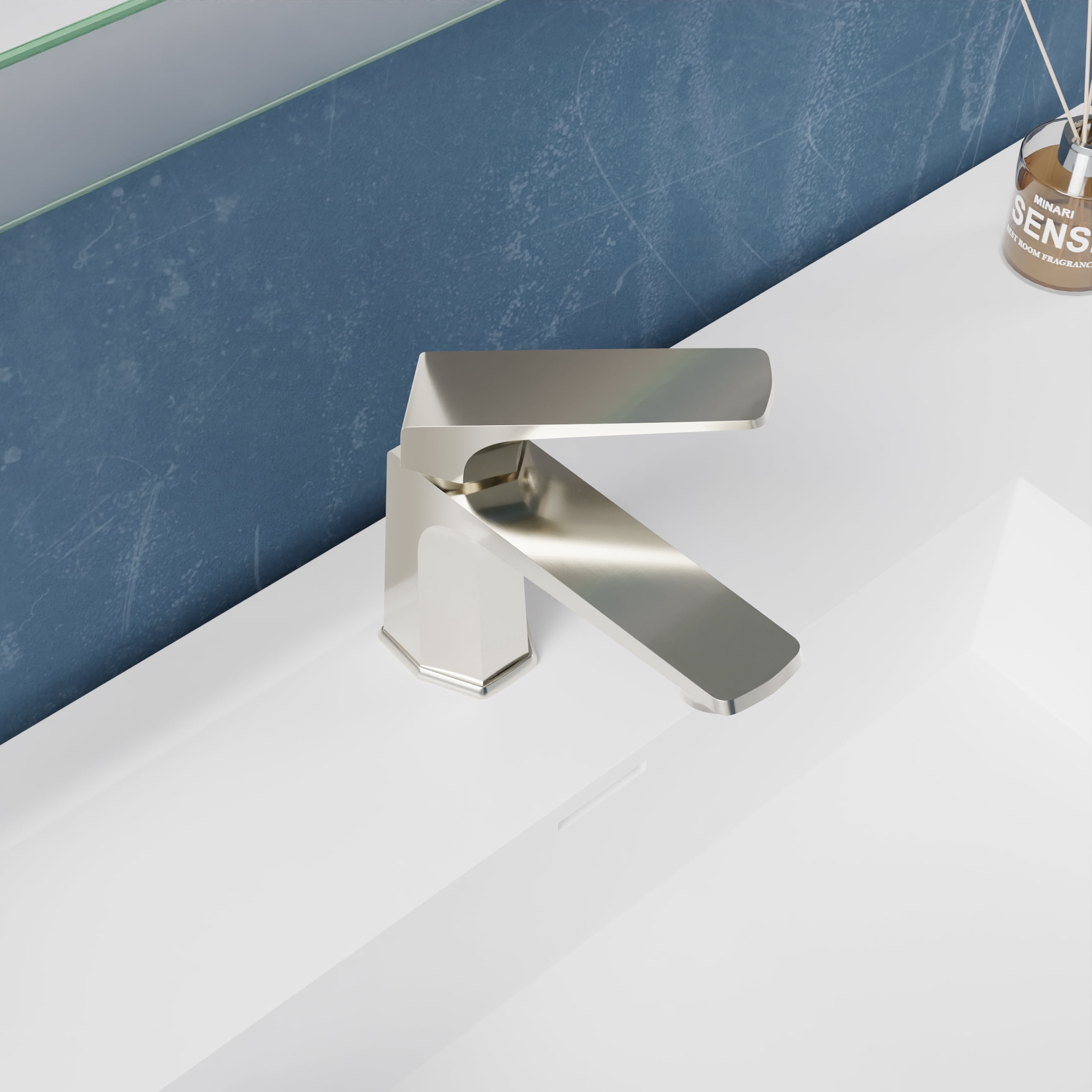 ANZZI Single Handle Single Hole Bathroom Faucet With Pop-up Drain in Brushed Nickel
