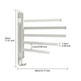 thumbnail image 3 of Swing Swivel Towel Rack Hanger Holder Wall Mounted 3/4/5 Arm Rotatable Bar 100% New, 3 of 5