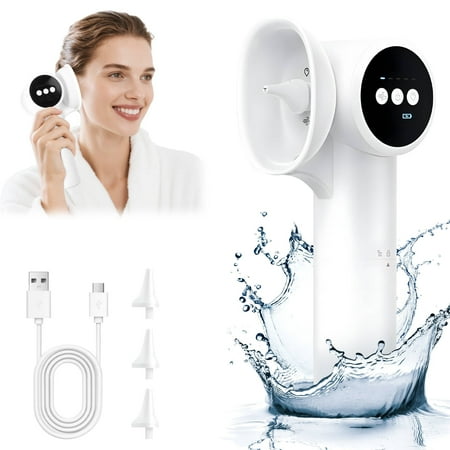 Morfone Upgraded Ear Wax Removal, 2 in 1 Cleaning & Drying Ear Cleaner, Effective Ear Cleaning Kit with One-Piece Waste Tank, Safe Ear Irrigation with 5 Pressure Settings, IPX7