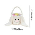 thumbnail image 3 of Plush Easter Bunny Basket Easter Buckets with Long Plush Ear Personalized Egg Hunting Easter Bags,Bunny Easter Tote Bags for Easter Decorations Candy…, 3 of 6