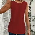 thumbnail image 5 of Bovemsi Women's Tanks & Camis 2025 New Ribbed Tank Top Round Neck Button Knitted Camisoles for Under Clothes, 5 of 7