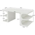 thumbnail image 2 of 62" Large Computer Desk, Executive Office Desk with Storage Shelves, 2 of 5