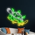 thumbnail image 5 of Handmadetneonsign Turtle Skateboarding Neon Sign, Skateboarding Wall Art Decor, Skateboarding Room Wall Decor, 5 of 5