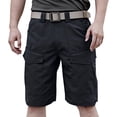 thumbnail image 2 of HKYNLAG Mens Tactical Cargo Work Shorts Waterproof Ripstop Stretch Outdoor Fishing Hiking Shorts with Multi-Pocket (No Belt) Black XL, 2 of 8
