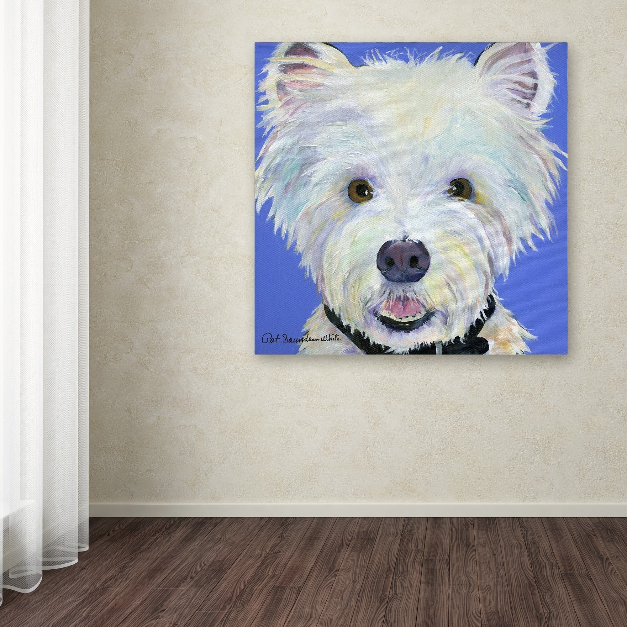 Trademark Fine Art "Amos" Canvas Art by Pat Saunders-White