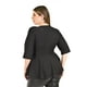 thumbnail image 3 of Blusa corte peplum con brillo Roman Fashion /Tallas Extras, 1759 (Negro) negro 38, 3 of 5