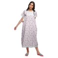 thumbnail image 4 of Moomaya Chemise de Nuit Maxi à Manches Courtes Imprimée, Boutonnée, en Coton, Tenue de Sommeil, 4 of 5