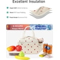 thumbnail image 5 of AO ALI VICTORY Lunch Box Lunch Bag Insulated Lunchbox Cute Reusable Lunch Tote bags for School Work Picnic for Kids Girls Women（Beige Strawberries）, 5 of 10