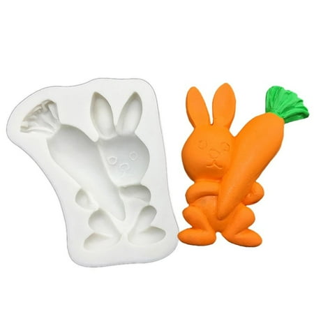 

Viugreum Easter DIY Chocolate Silicone Mold - Bunny Carrot Easter Fondant Mold - Bunny Cake Baking Moulds DIY Candy Moulds Accessories for Home Handmake