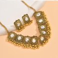 thumbnail image 3 of Vintage Ethnic Jewellery Set for Women Boho Cubic Zirconia Beads Dangle Earring Tassels Choker Necklace Crystal Wedding Party Oxidized Traditional Indian Bollywood Gift Daily Wear Birthday Bff, 3 of 12