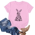 thumbnail image 4 of Tauxra Hauts d'Été à Manches Courtes pour Femmes, T-Shirts à Col Rond pour Femmes, Blouse T-Shirt Décontractée à Imprimé de Pâques, 4 of 5