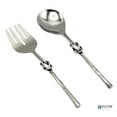 thumbnail image 7 of Elyon Reef Knot Reflective Silver Salad Serving Set Indian Artisan-Made Hostess Set Hand-Forged Stainless Steel 2 Pieces, 7 of 7