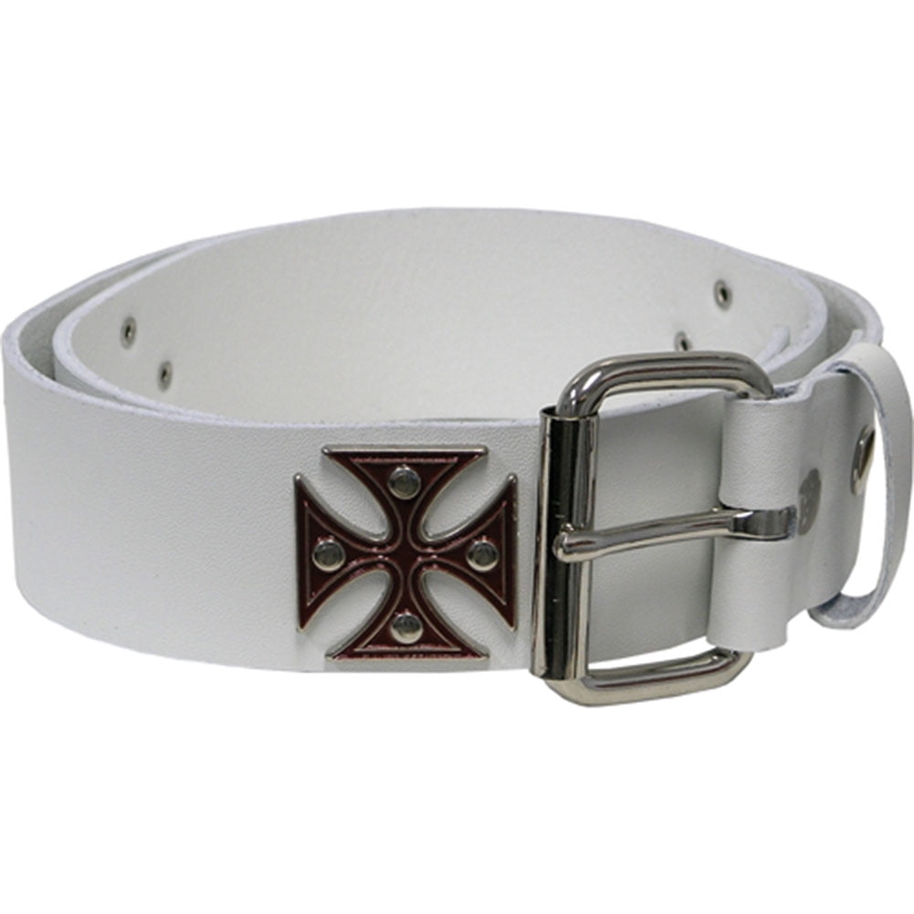 mens white designer belt