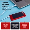 thumbnail image 4 of Adam iPhone 6/7/8 Protective Case/Extended Battery Solar Powered Detachable Ultra-Slim Magnetic External Battery with Ultra-Fast Charging Port and Finger Ring/Stand Attached (Red), 4 of 7