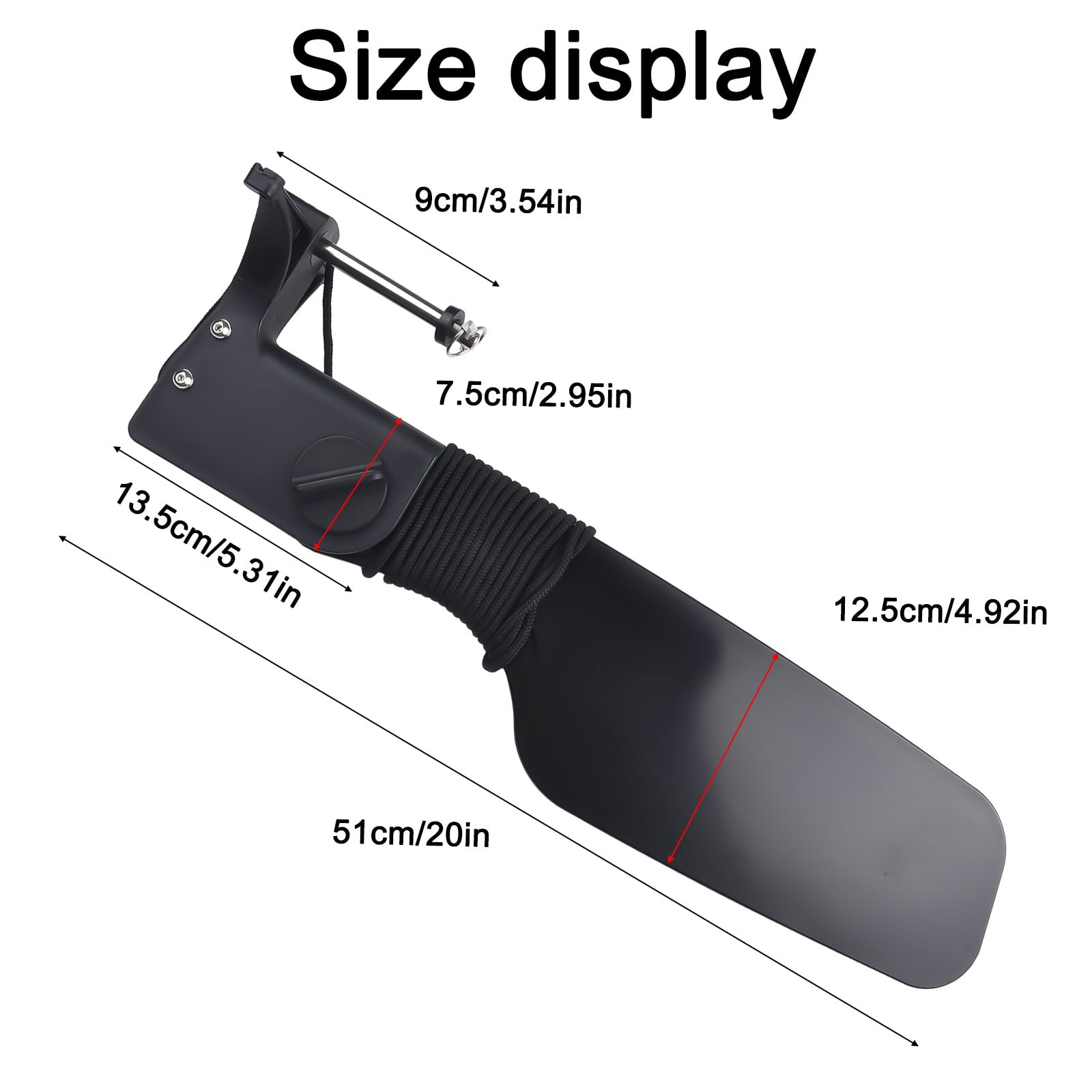 for Kayak Canoe Boat Rudder With Pulley Fishing Boat Steering Control