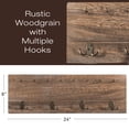 thumbnail image 5 of Excello Global Products Rustic, Shabby Chic Wall Mounted Hanging Entryway Coatrack Organizer. 24x8 - GPP-0017 - GPP-0017, 5 of 5