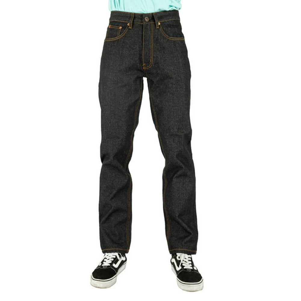 Shaka Wear - 12 oz., Raw Denim Straight-Leg Jean Pant - BLACK_42 - 32 ...