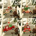 thumbnail image 4 of 6PCS Christmas Ornaments Red Truck Christmas Tree Decoration Wooden Farmhouse Hanging Crafts for Xmas Home Country Holiday Party, 4 of 6