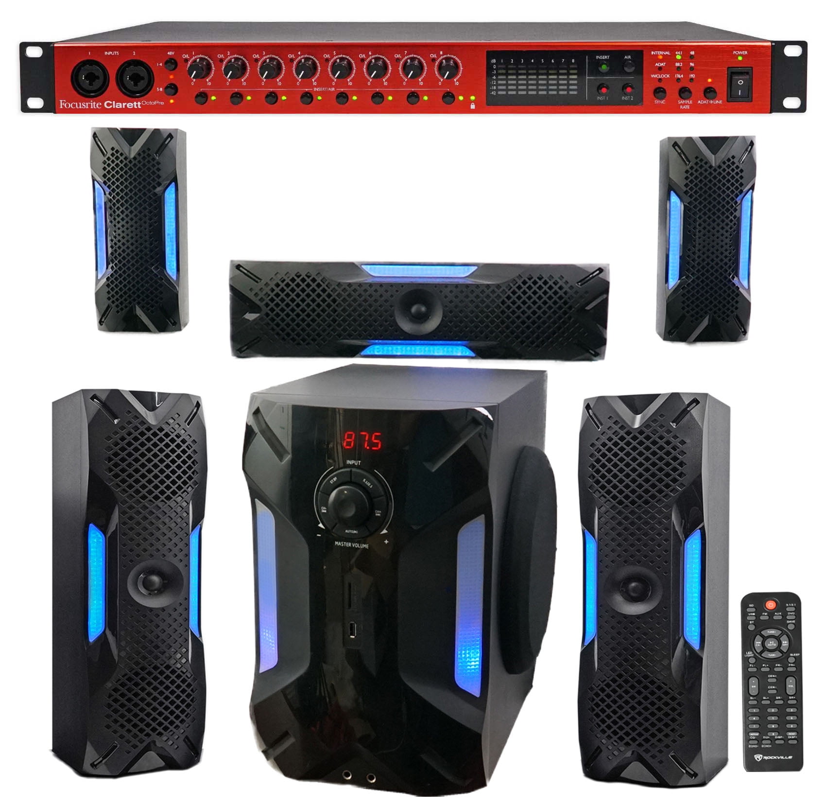 Focusrite Clarett OctoPre 8Ch. Studio Recording Mic PreAmp+Home