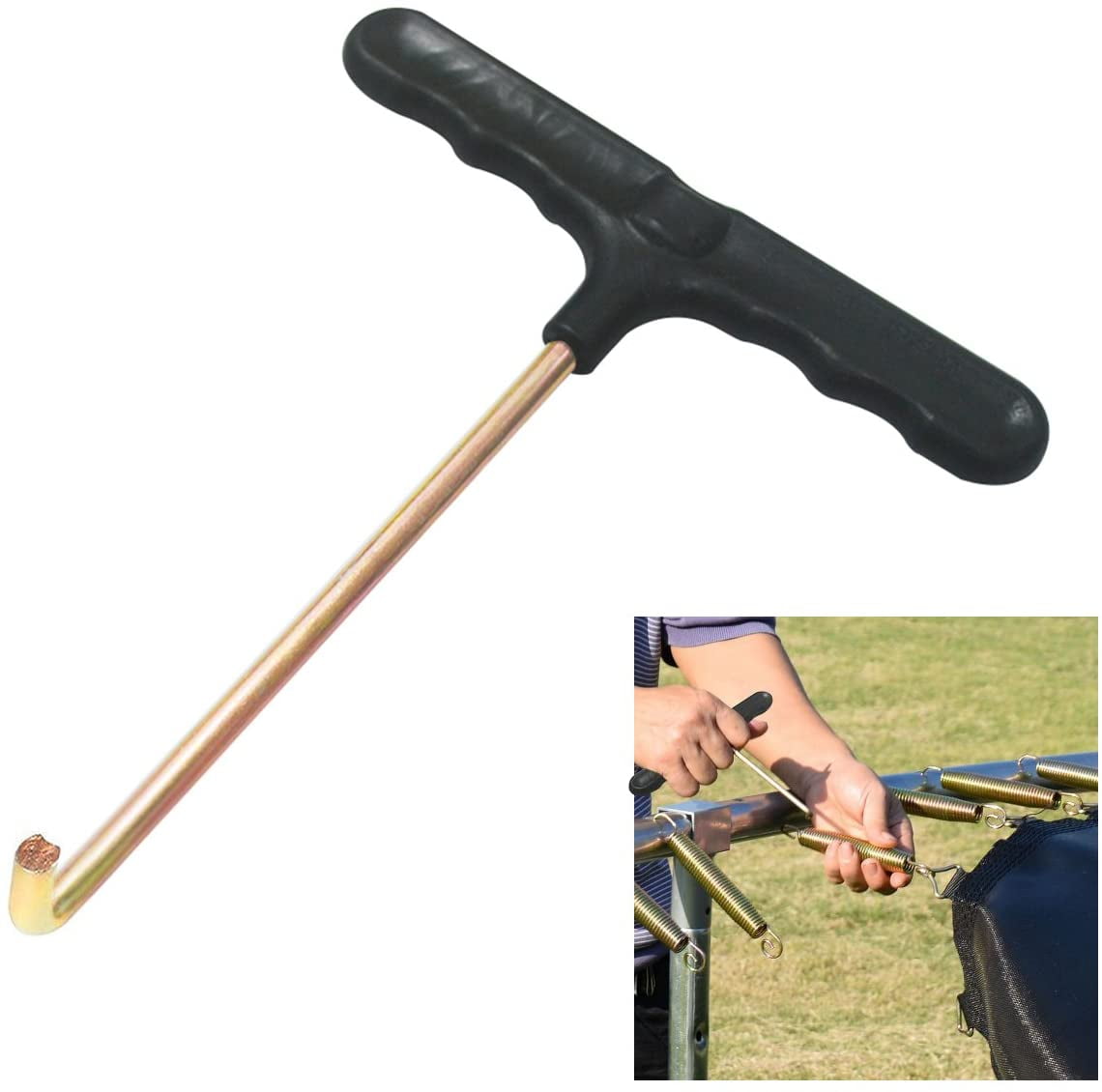 Trampoline Peg Puller & Spring Tool – T-Hook For Trampoline Assembly