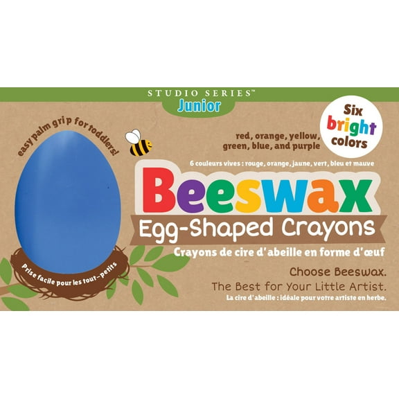 Studio Series Junior Beeswax Egg-Shaped Crayons (6 Colors) (Other)