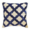 thumbnail image 1 of Pillow Case Zip, Decorative Blue 12"x12" (30x30 cm) Throw Pillows, Linen Ribbon Embroidery, Lattice & Trellis Throw Pillows For Sofa, Geometric Pattern Modern Style - Quilling Blue, 1 of 3