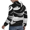 thumbnail image 3 of Hoodies for Men - Abstract Black White Swirls Long Sleeve Comfrt Men'S Fashion Hoodies & Sweatshirts, Sweatshirts for Men Hoodies Pullover Clothing Clothes with Pouch, 3 of 7
