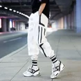 thumbnail image 3 of Pantalones Hombre Hip Hop Pantalones Cargo para Hombre Verano Blanco Harem Y2k Largo con Estilo Coreano Ropa Técnica Suelta Novedad en Moda Harajuku, 3 of 4