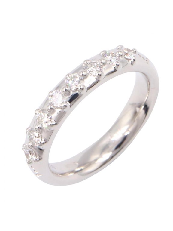 Pre-Owned Gucci Diamantissima Diamond Ring, 18K White Gold (18KWG), Diamond, Women's,...
