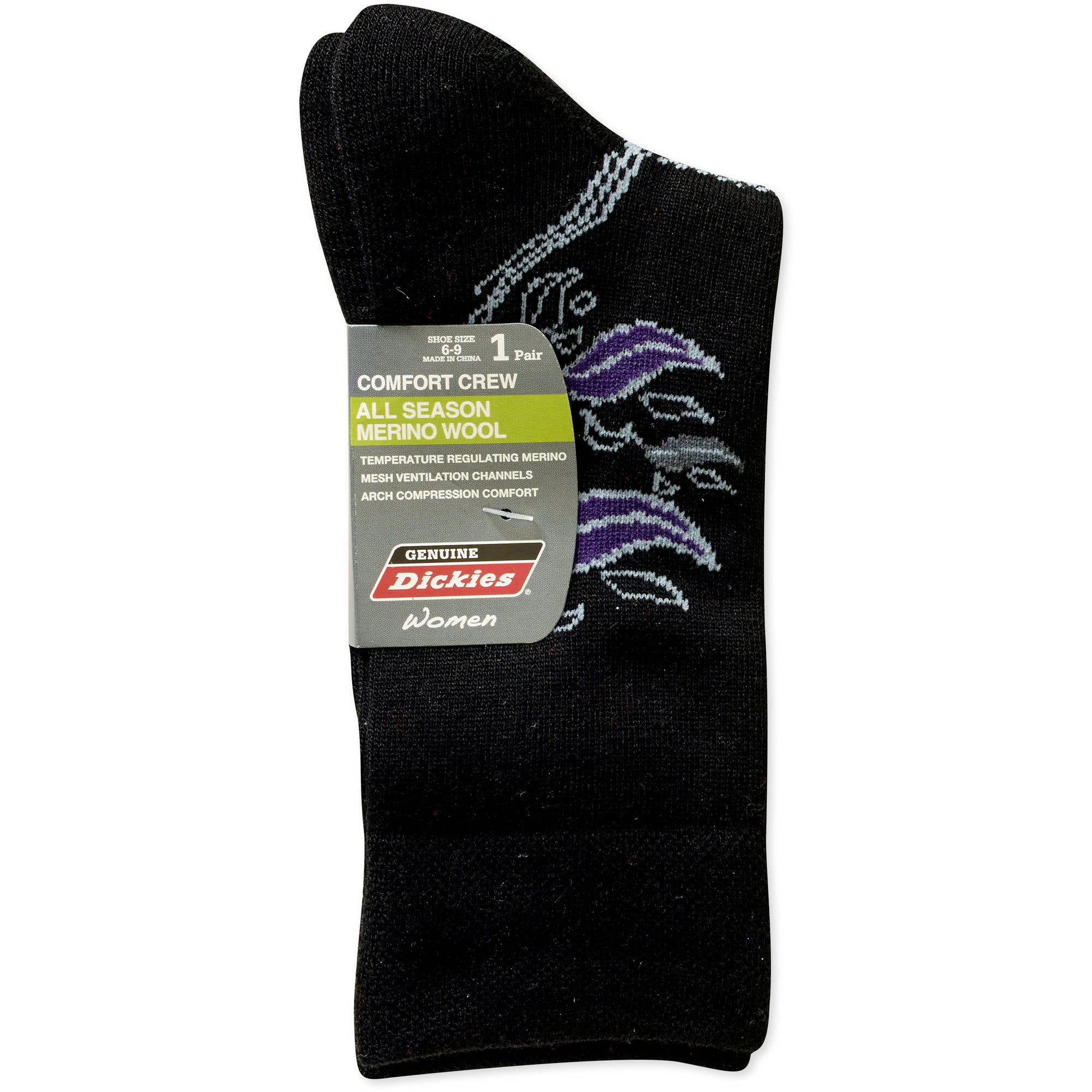 Dickies Ladies Merino Wool Growing Roots Crew Socks