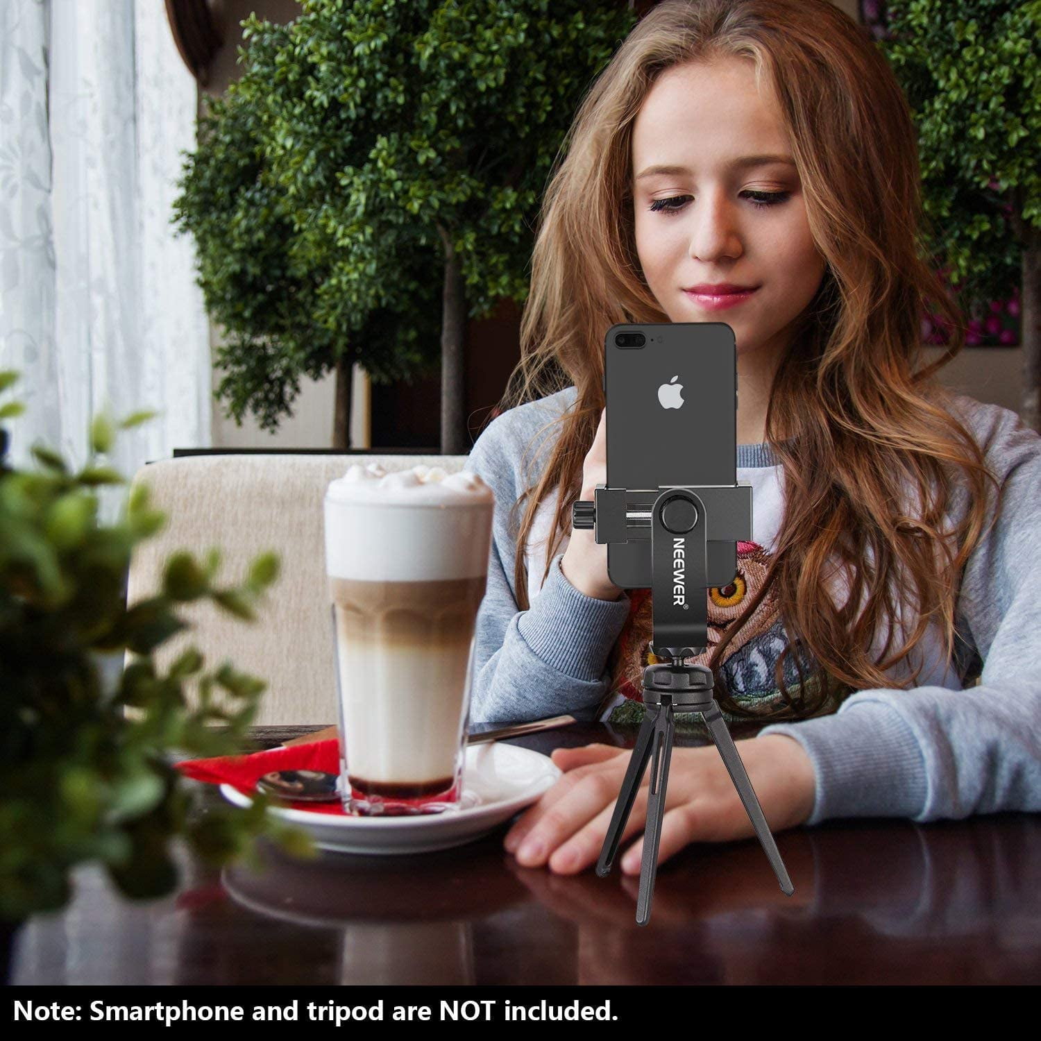 Neewer Verticale Supporto Clip per Smartphone Ruotabile a 360 Gradi 
